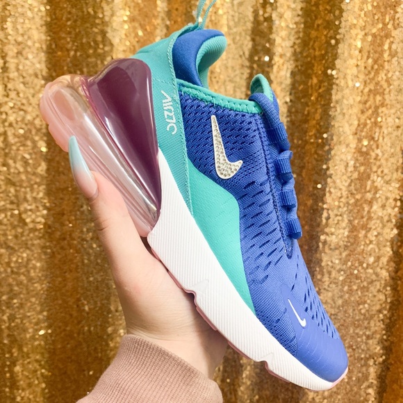 Lilac & Turquoise Nike Air Max 270’s 💜 - Picture 1 of 4